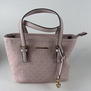 Michael Kors Tote Bag Womens Purse Gold Hardware Removable Strap MK Charm Handba